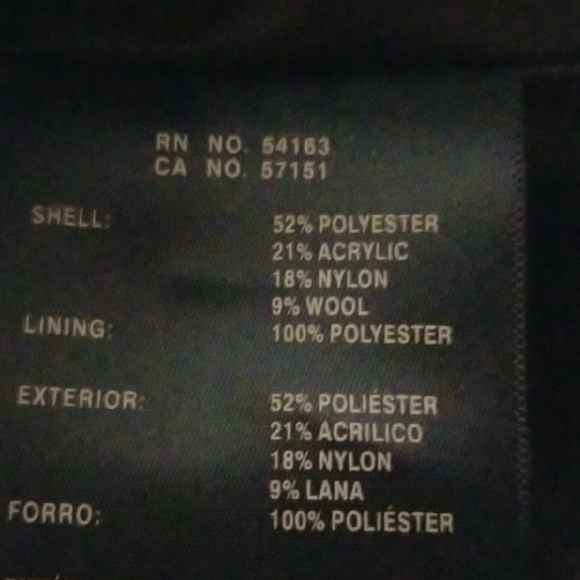 Tommy Hilfiger Black  Coat Long Length Structured Collar - Picture 7 of 7